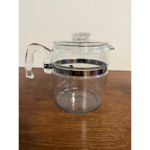 Vintage Pyrex 775-B Glass Teapot 9 Cup Clear Stove Top Mid Century USA